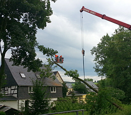 Haus mit Sturmschaden